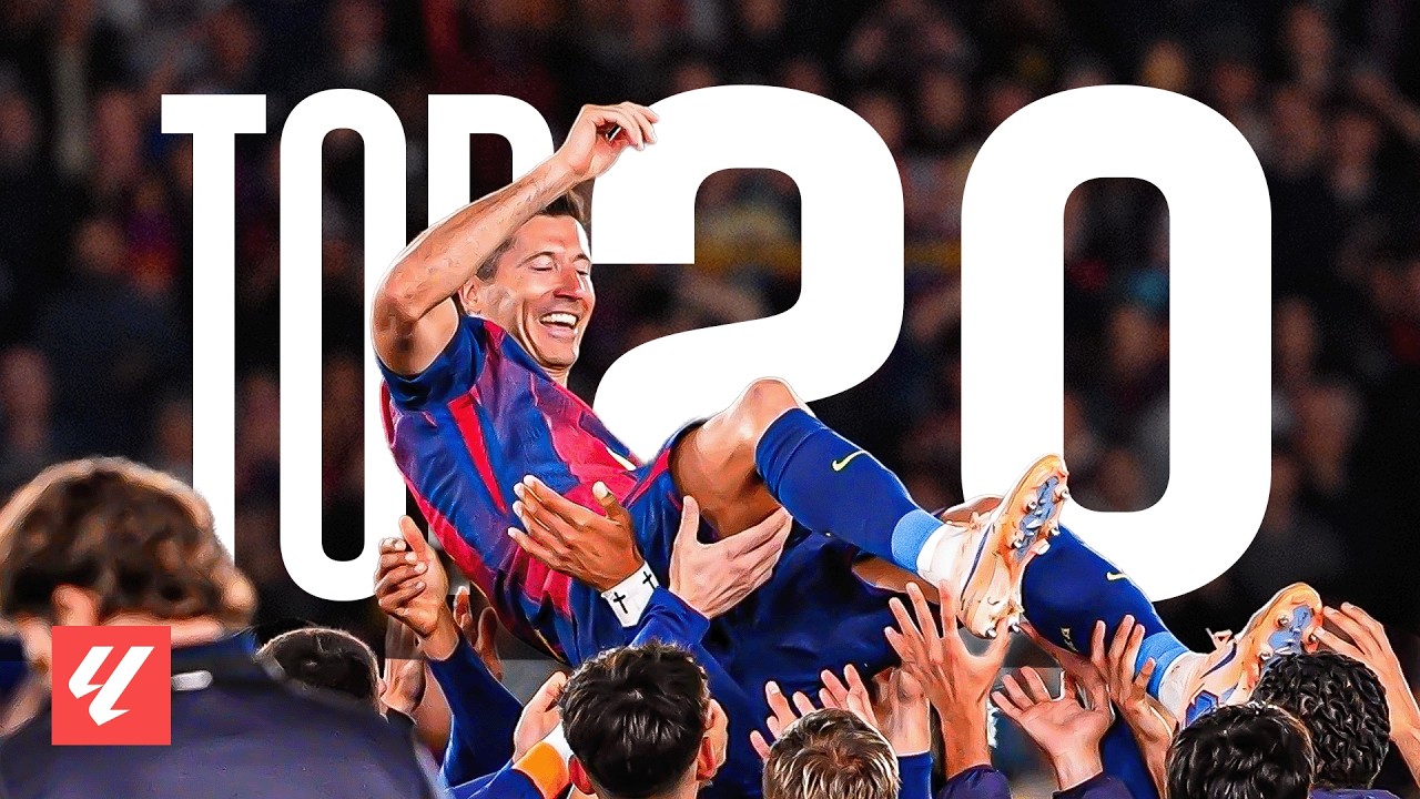 Ordenamos los 20 MEJORES GOLES de LEWANDOWSKI en LALIGA