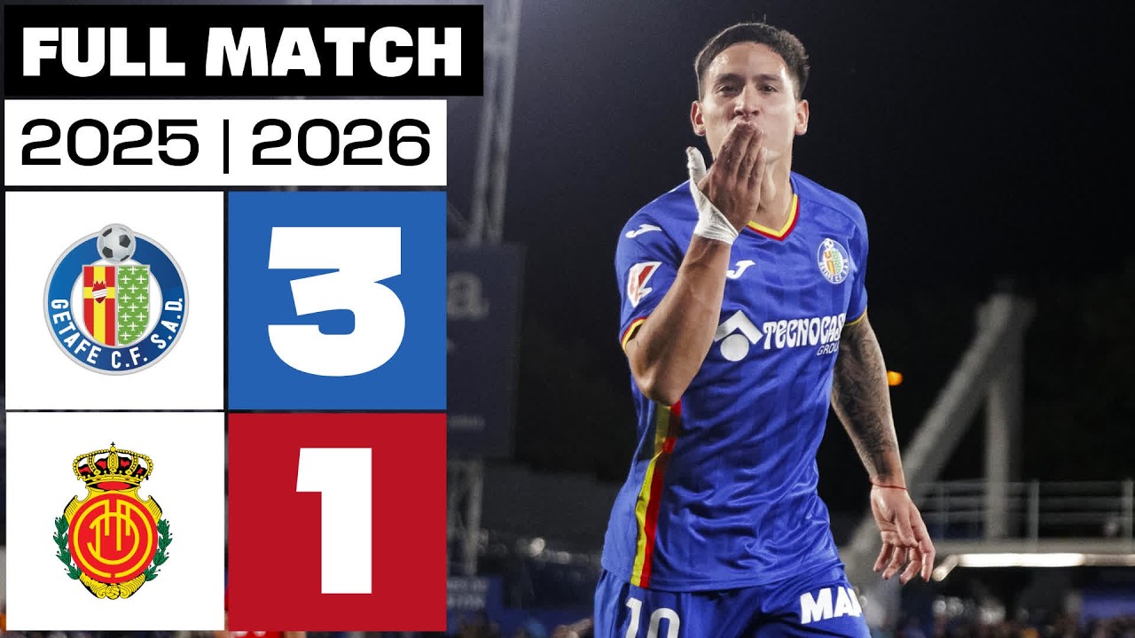 Getafe CF 3 - 1 RCD Mallorca 2025/26 PARTIDO COMPLETO