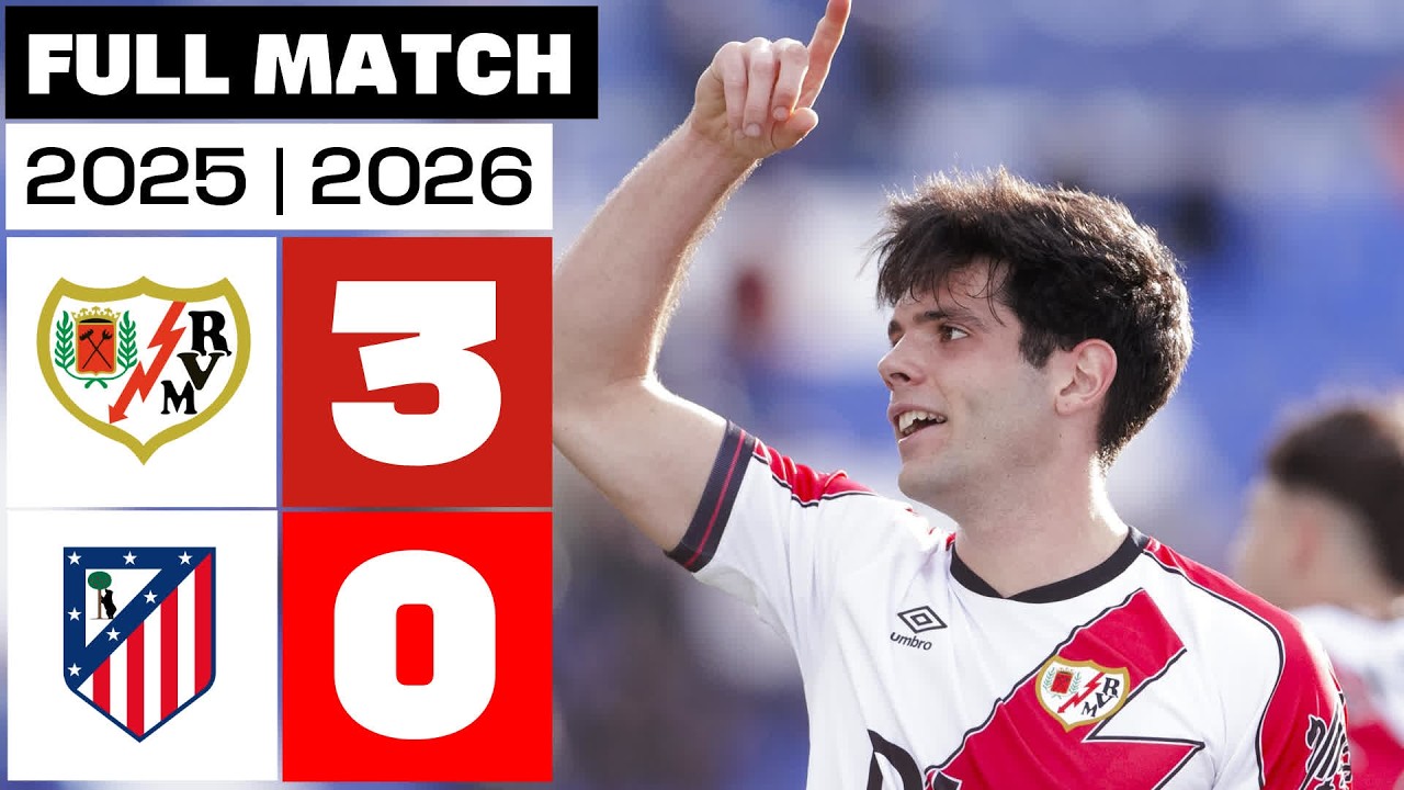 Rayo Vallecano 3 - 0 Atlético de Madrid 2025/26 PARTIDO COMPLETO