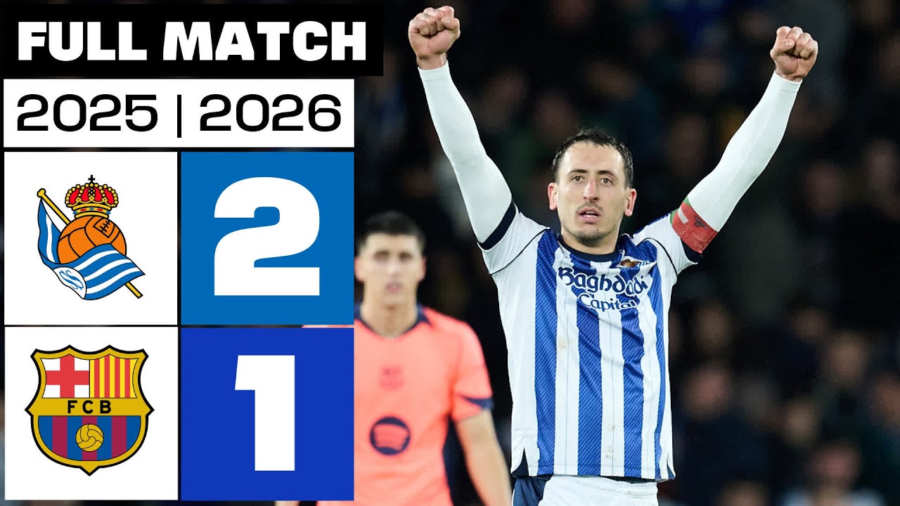 Real Sociedad 2 - 1 FC Barcelona 2025/26 PARTIDO COMPLETO