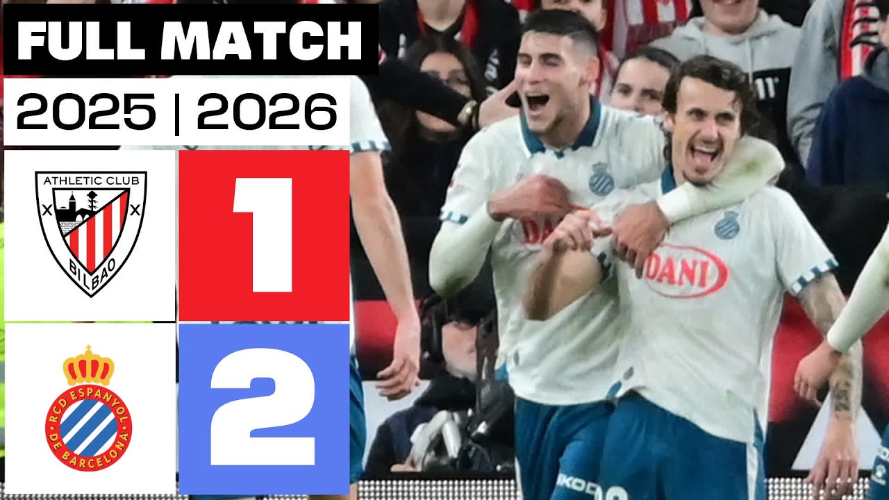 Athletic Club 1 - 2 RCD Espanyol 2025/26 PARTIDO COMPLETO