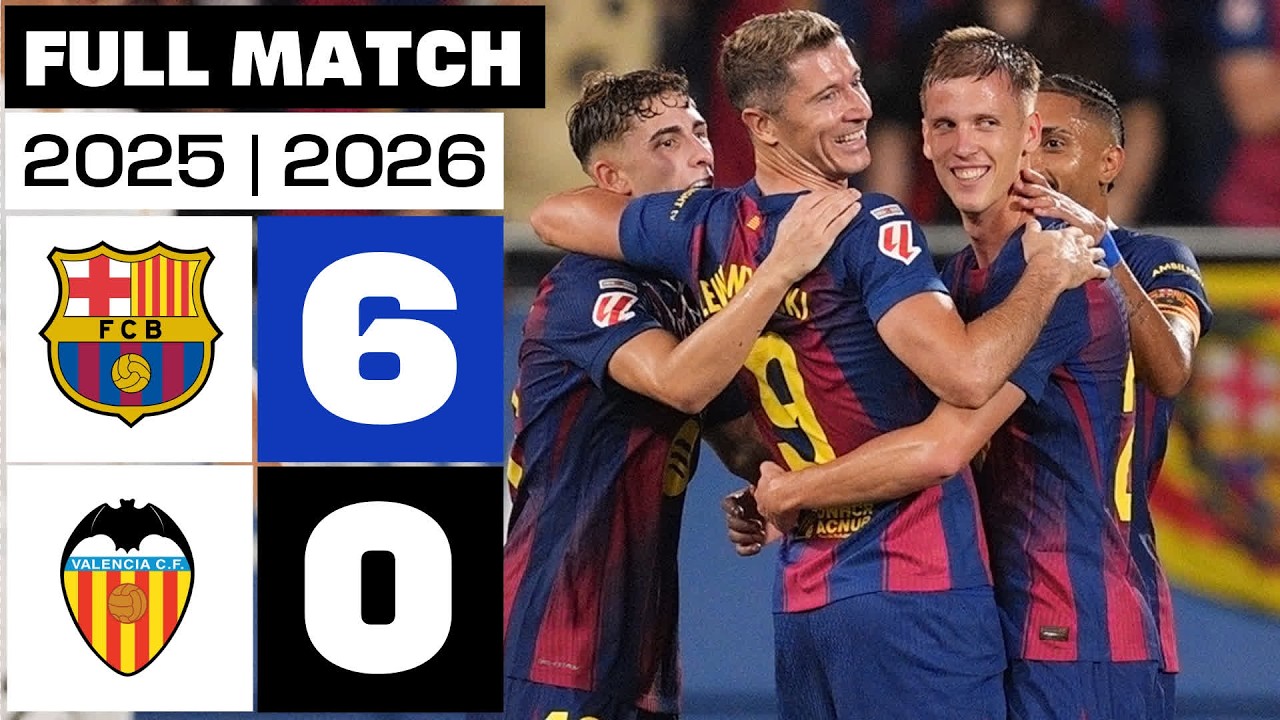 FC Barcelona 6 - 0 Valencia CF 2025/26 PARTIDO COMPLETO